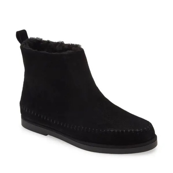 Steve Madden Tommy Suede Shearling Boots Black Size 6 - Picture 2 of 12